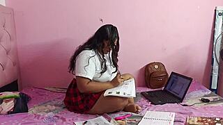 Colombian Big Ass University Girl Fucks During Virtual Class