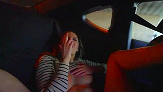 blonde flashes pussy and fingers ass in wild taxi masturbation dare