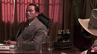 vintage office erupts in secret group sex frenzy