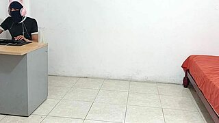 stepsis shakes huge ass in uniform till i stroke my cock watching her submissive tease