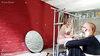 Bound Metal Slave Begs Hard for Squirting Orgasm on Huge Vibrator