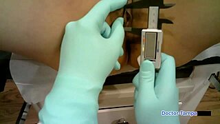 Dr Tampa, sophomore channy crossfire spreads shaved pussy for patient exam backstage