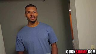 hey cuckold hubby loves my sloppy bbc creampie pussy