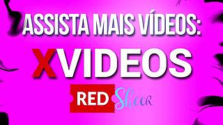 Casal Mattos Sheer Red Stripped Bare After Jerk-Off Game Loss