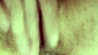 My hairy pussy drips wet during orgasm!