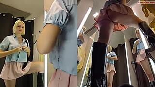 Fitting Room Upskirt Juicy Pussy