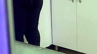 Hidden cam spies housekeeper's fat BBW ass.