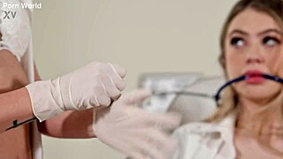 hey lady dee's glass dildo play on bound sladyen skaya looks so hot in bdsm...