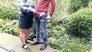 Gorgeous mature chubby milf takes hot cum load after outdoor doggystyle pounding