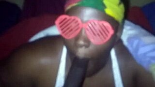 bbw slurps monster cock for sloppy cum facial blast