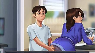 What if big tits debbie fucked monster cock in summertime saga?