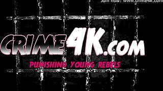 Horny Pervert Cop Eyes Teen Thief's Tight Holes for Huge Cock Pounding