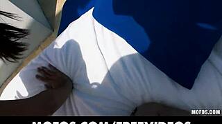 i love sunbathing as this beauty slides bikini bottoms aside