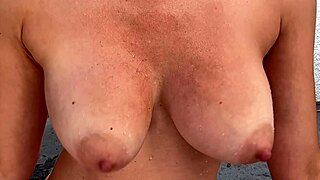 artemisia love shakes massive italian milf tits flashing outdoors horny
