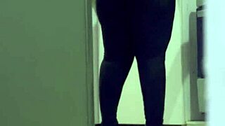 Hidden cam spies housekeeper's fat BBW ass.