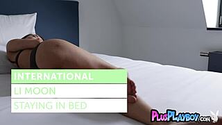 li moon poses naked showing petite asian babe's sexy curves