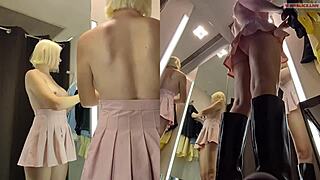 Fitting Room Upskirt Juicy Pussy