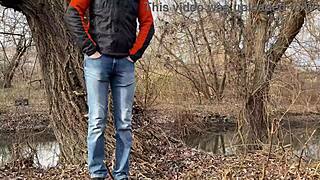 Groping Stepmom-in-Law's Wet Pussy Outdoors in Public