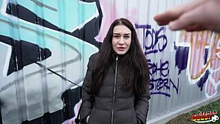 german scout grabs slim saggy tit czech teen stefani for raw casting fuck