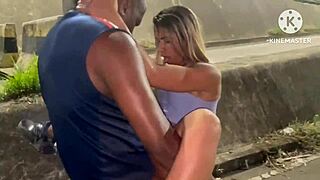 Wife cheats husband street fuck after car gas fails