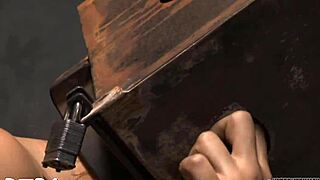 serf bound and bent over endures arduous caning before blowjob and doggystyle femdom fucking