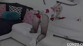 give me that deep anal... yes, double anal now... fuck my pussy double... squirt bukkake on my tits!