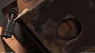 serf bound and bent over endures arduous caning before blowjob and doggystyle femdom fucking