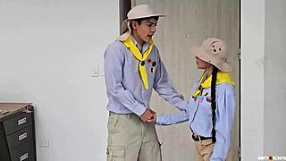 Camping trip turns intriguing with emma anturins wet young pussy exploration