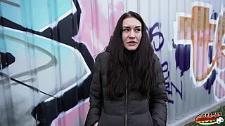 german scout grabs slim saggy tit czech teen stefani for raw casting fuck