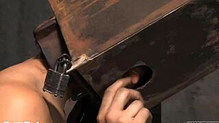 serf bound and bent over endures arduous caning before blowjob and doggystyle femdom fucking