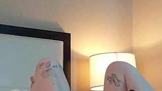 he laps at petite tatted teen's shaved pussy until she squirts in ecstasy