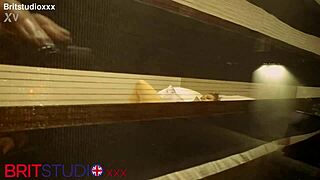 Curvy neighbor girl flashes huge tits and fingers to orgasm