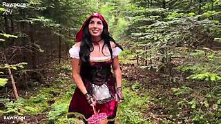 Naughty Linda Del Sol as Red Riding Hood Fucked Hard in Forest