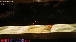 Curvy neighbor girl flashes huge tits and fingers to orgasm