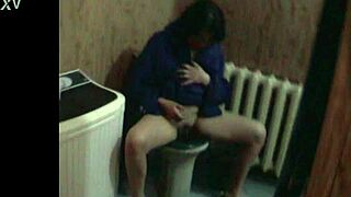 After Getting Their First Camcorder Mature Couple Films Homemade Toilet Doggystyle And Blowjob