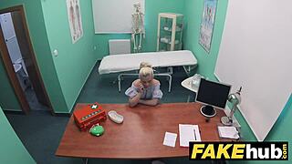 Horny doctor, wanna fuck this shaved teen pussy on hidden cam?