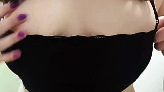 Nicole bends over shaking and spreading her huge chubby fat ass cheeks in the bathroom mirror