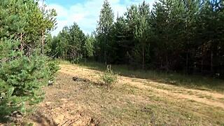 hot milf in forest holey pantyhose big ass tits naked heels outdoor