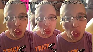 Chew this asmr bubble gum fetish with glasses on 😍🔥
