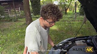 A cuck watches his old girlfriend get picked up and fucked hard in the car by a stranger while he waits helplessly outside