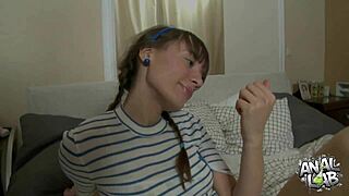 Homemade petite euro teen anal gaping with bwc monster cock deep pussy quickie cum