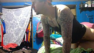 Hey this blonde tattoo slut loves bent over doggystyle pounding