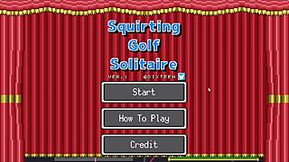 Squirting Golf Solitaire Machine Ties Her Up!