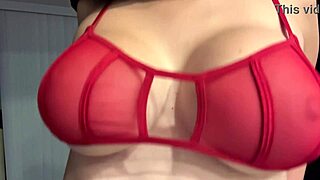 i'm artemisia love italian milf showing juicy big tits in sexy red bra close up