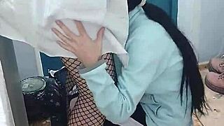 Student Girl And Nurse Cum-Swapping Orgasms In Secret Hospital Office!