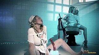 Blonde Hottie Watches Crazy Milf in Stockings Ride Doctor's Cock Cowgirl Before Facial Cumshot