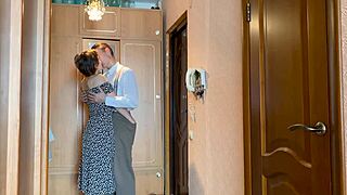 Heartfelt Russian Wife Strips Panties in Bedroom for Intimate Roleplay