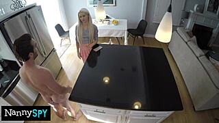 Logan spies hot blonde nanny cam then fucks her tight wet pussy doggystyle
