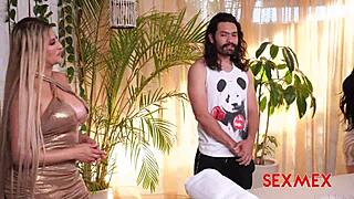 Sexmex Haide delivers forbidden big ass massage with blowjob and cum in mouth