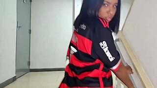 Neighbor's Rough Ebony Asshole Takes Toys and Moans for Black Cock